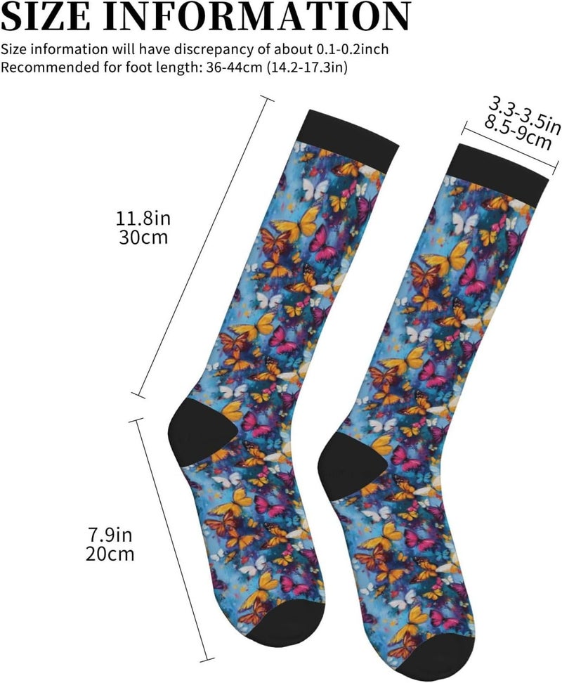 thmnj Compression Socks Knee High Support Socks for Women Men Circulation Stockings for Athletic Running Cycling Flying - Image 2